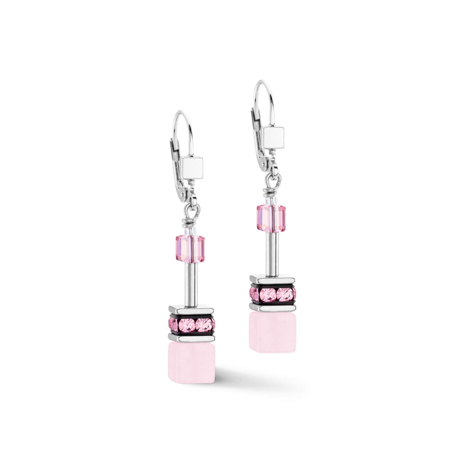 GeoCUBE Iconic Precious Pierced Earrings In Rose