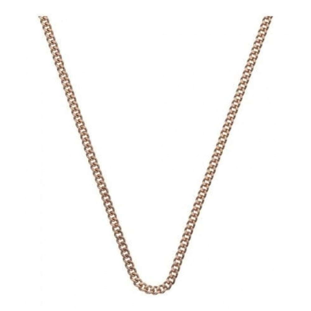 Ladies Rose Gold Curb Chain 35 Inch