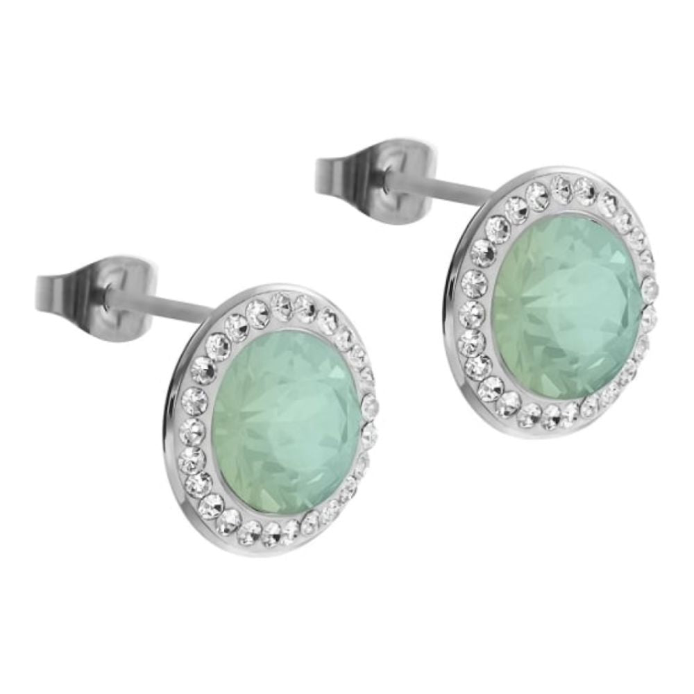 Silver 13mm Chrysolite Opal Tondo Deluxe Earrings