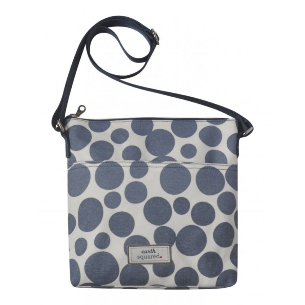 Blue Spot Oil Cloth Messenger Bag