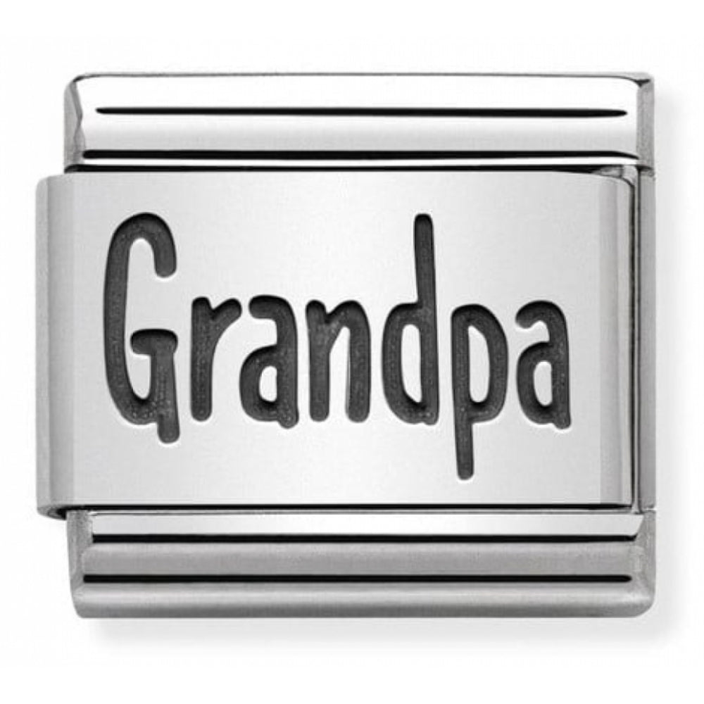 Classic Grandpa In Stainless Steel & Silver 925 Charm