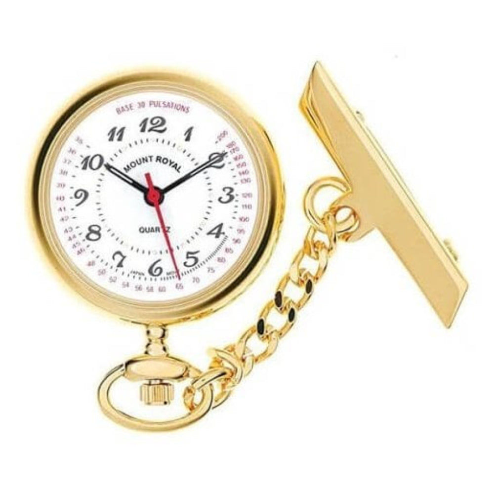 Gold Plated Open Face Quartz Fob Watch