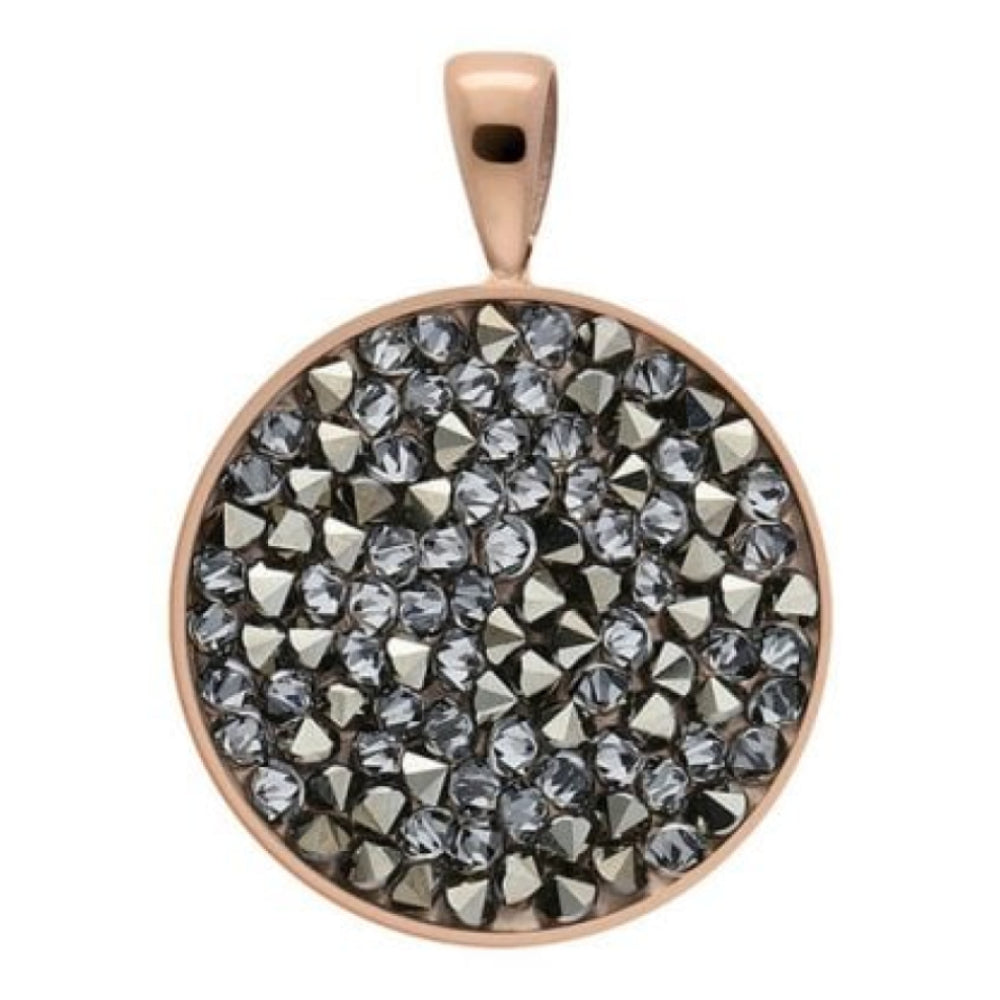 Pendant Tirano Small 20mm Metallic Light Gold Crystals In RG