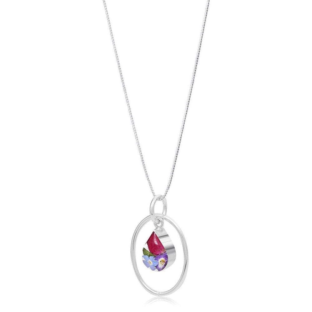 Silver Pendant - Mixed - Silver Oval Surround