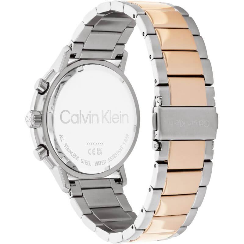 Gauge Grey Chronograph Two Tone Bracelet Strap Gents Watch