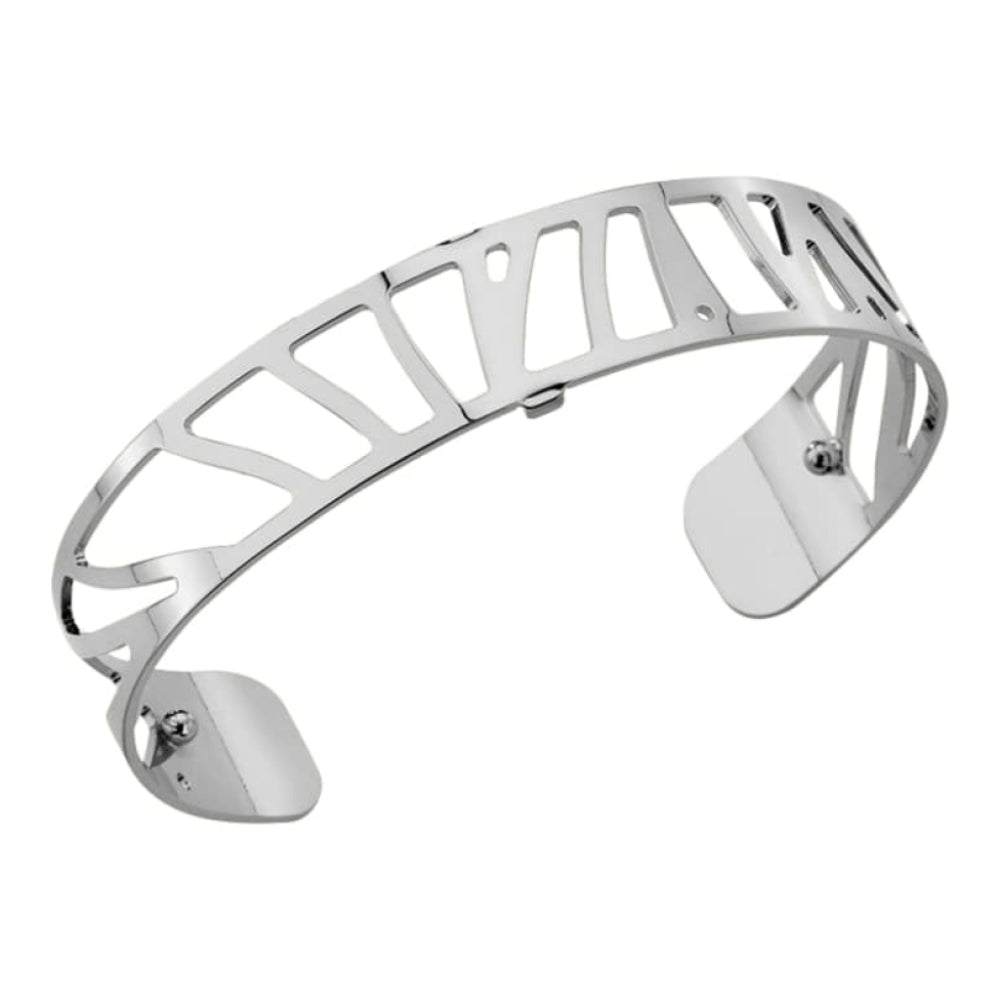 Silver Plated Parrot Feather Pattern 14MM Cuff
