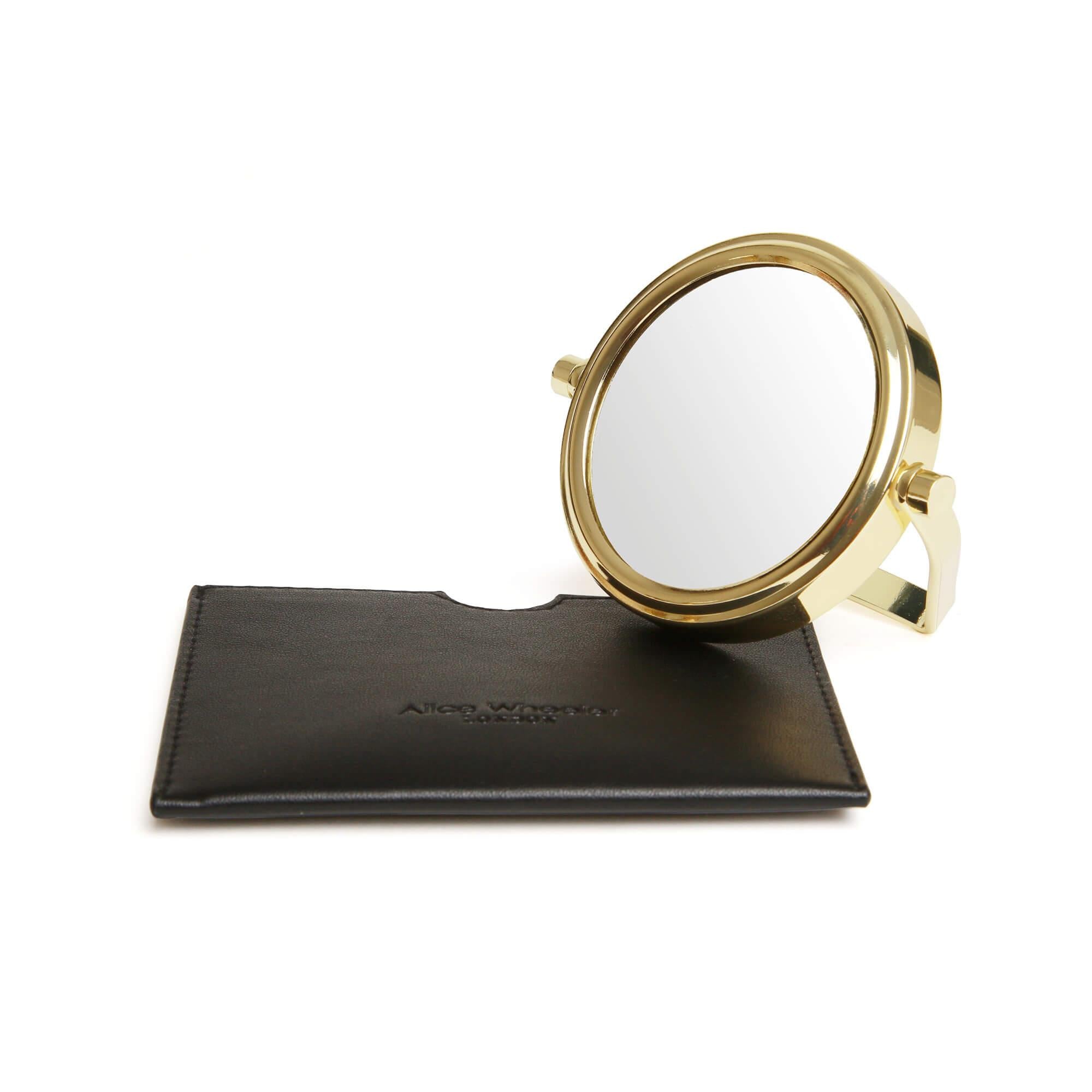 Mirror & Pouch In Black