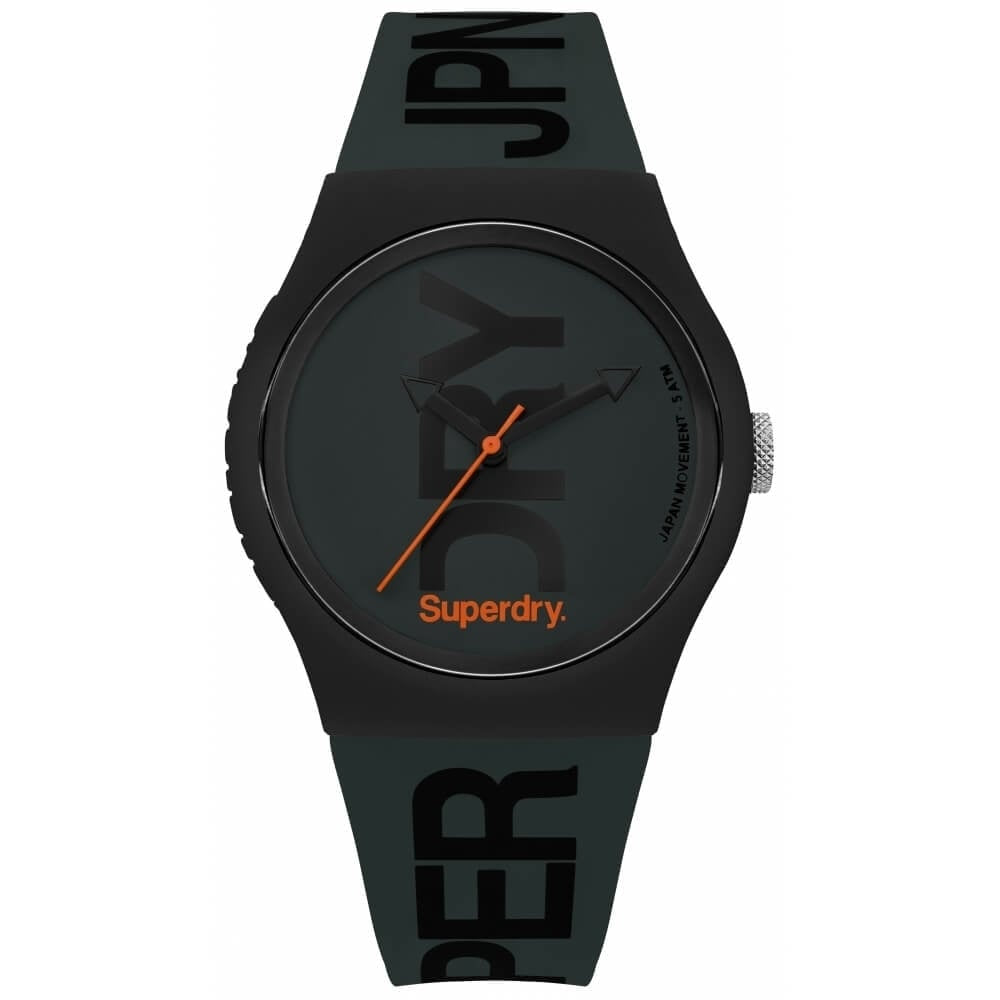 Urban Brand Fluro Green Silicone Strap Watch With Green Dial