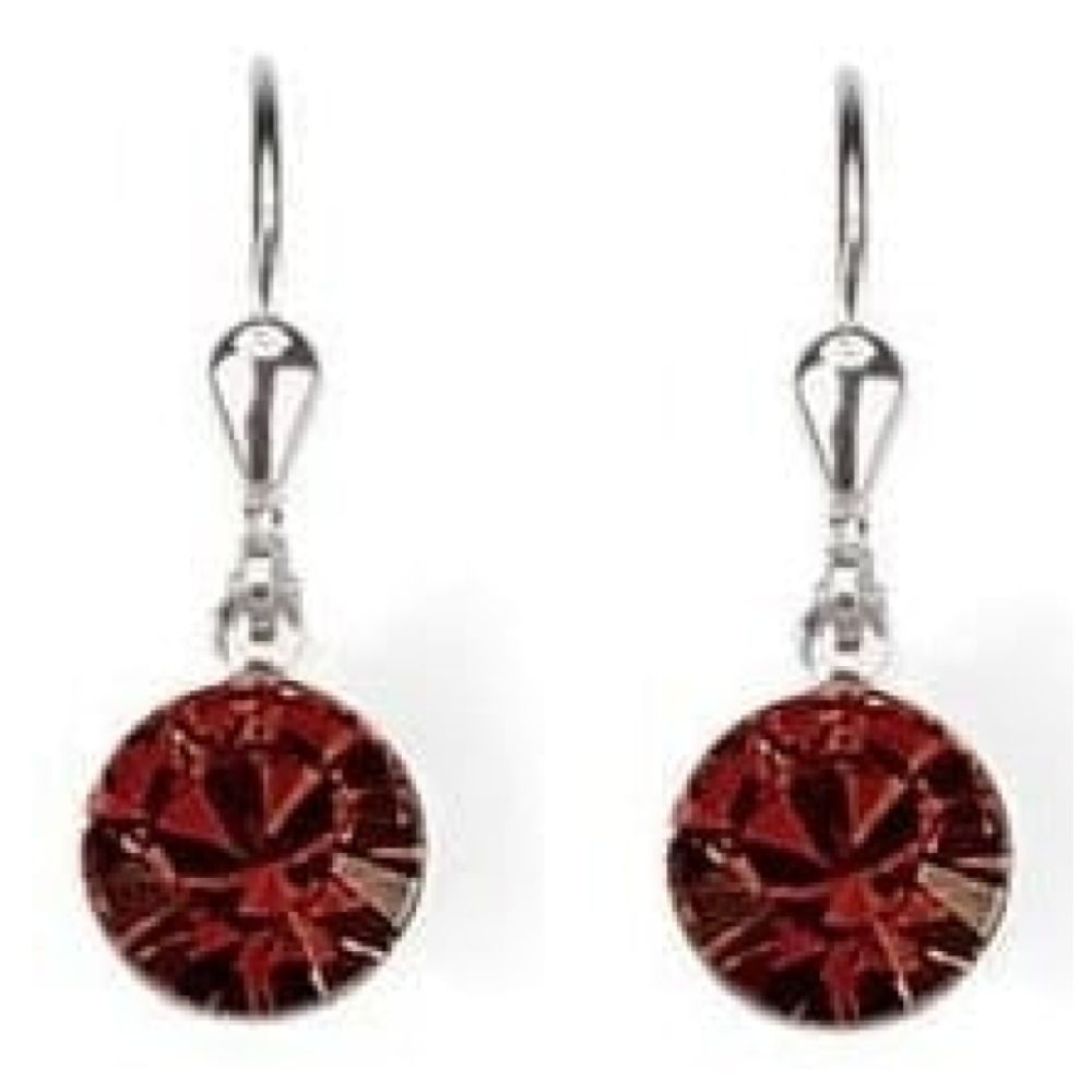 Ladies Bronze Swarovski Elements Rhodium Plated Metal Earrings