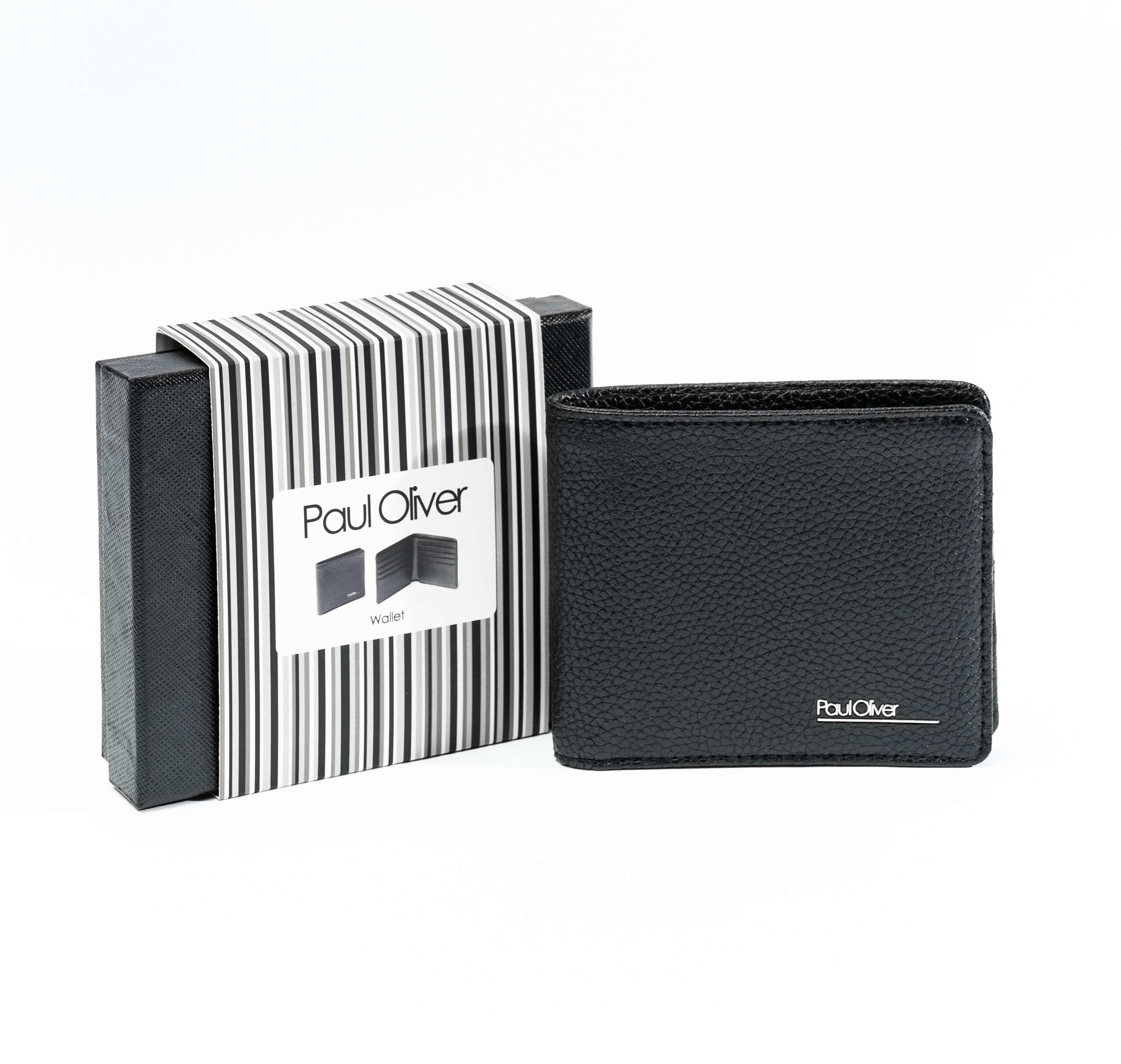 Mens Microfibre Wallet With Graphite Stripe