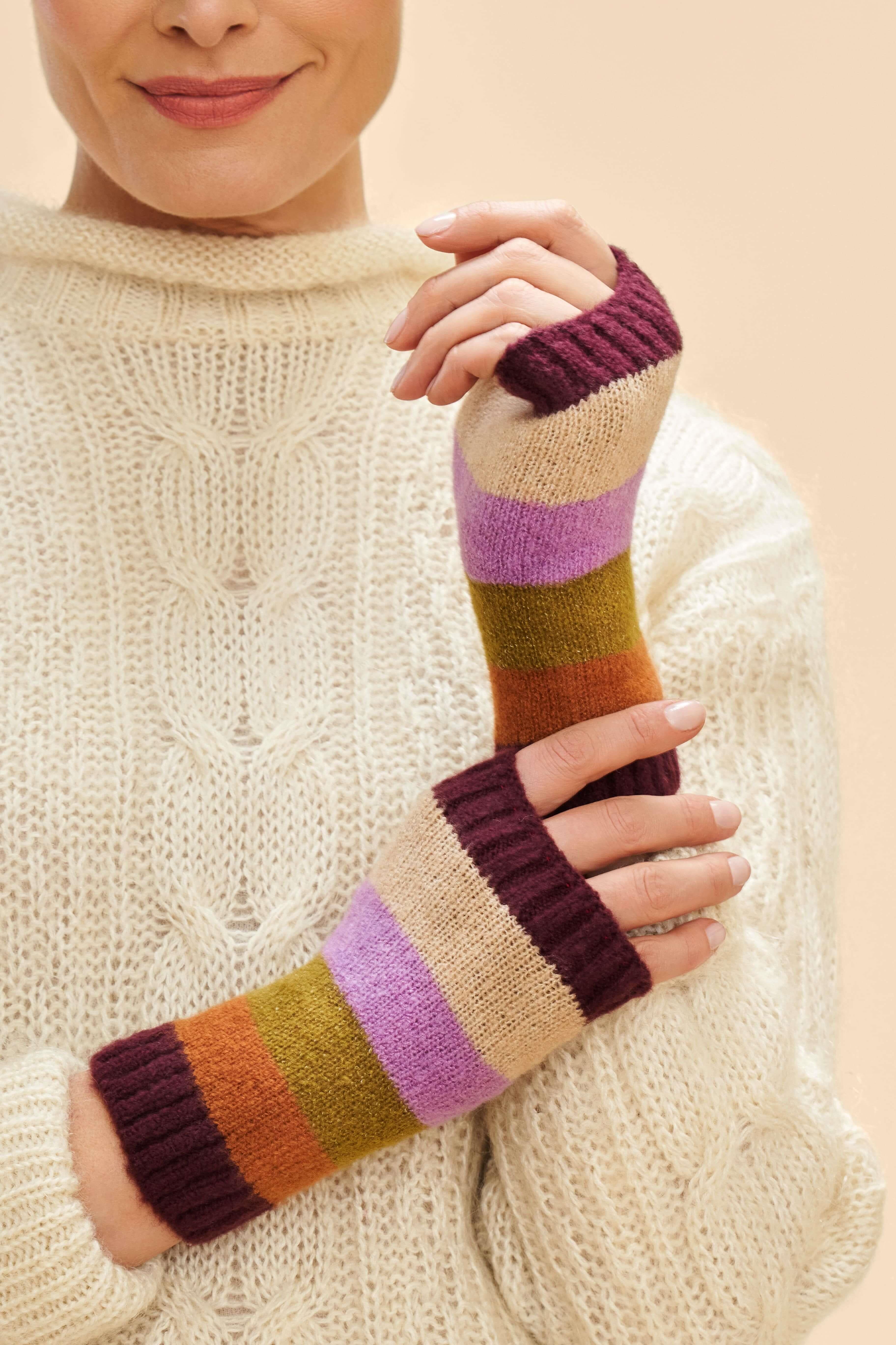 Ladies Lilia Wrist Warmers - Vintage Mix