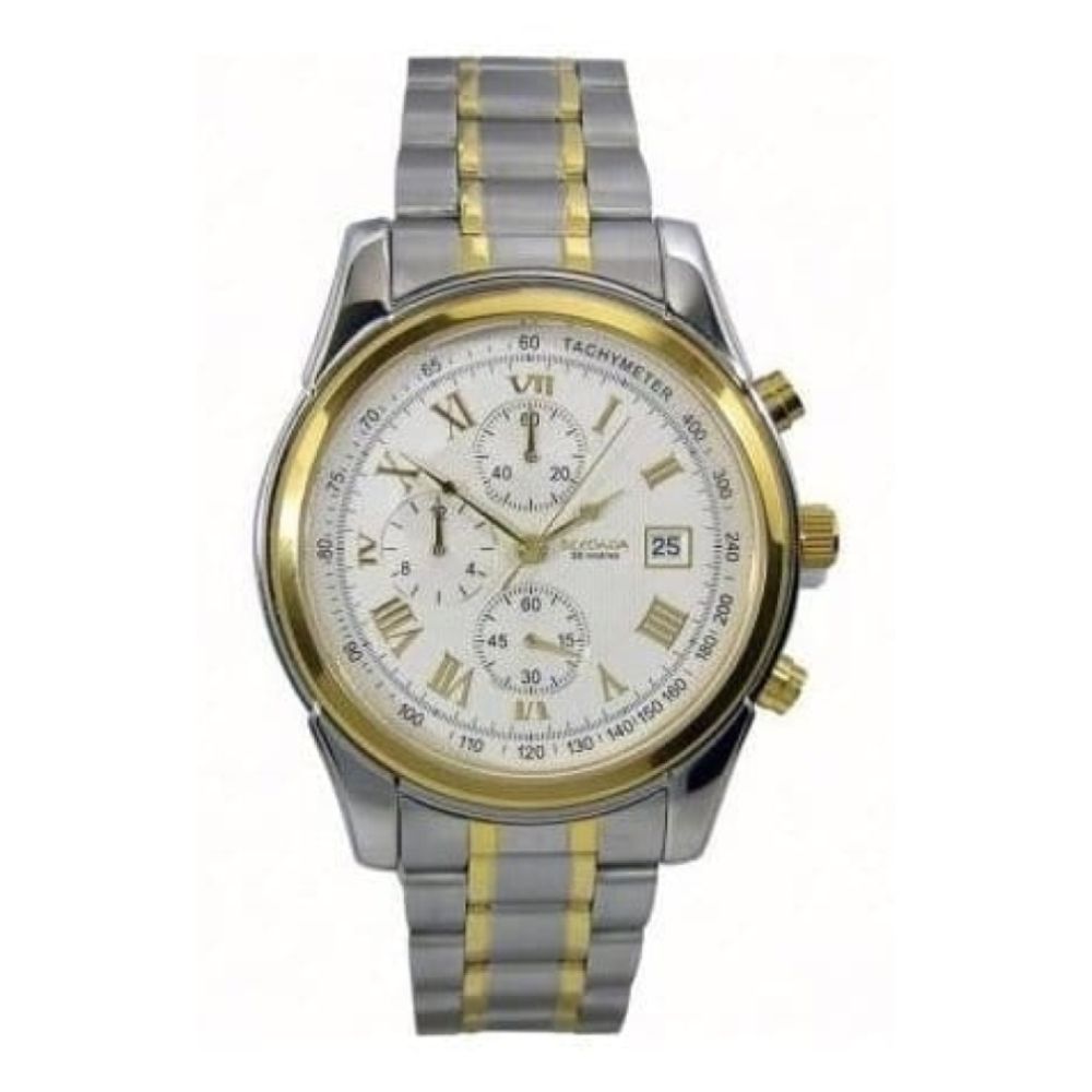Gents Two Tone Bracelet & Case Stainless Steel Bracelet Watch