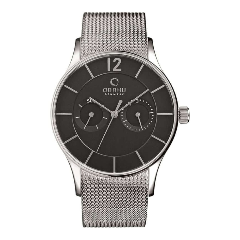 VILD - ONYX stainless Steel Mesh Bracelet Day/Date Display Watch