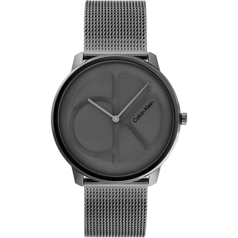 Iconic Dark Grey CK Dial & Dark Grey Mesh Strap Watch