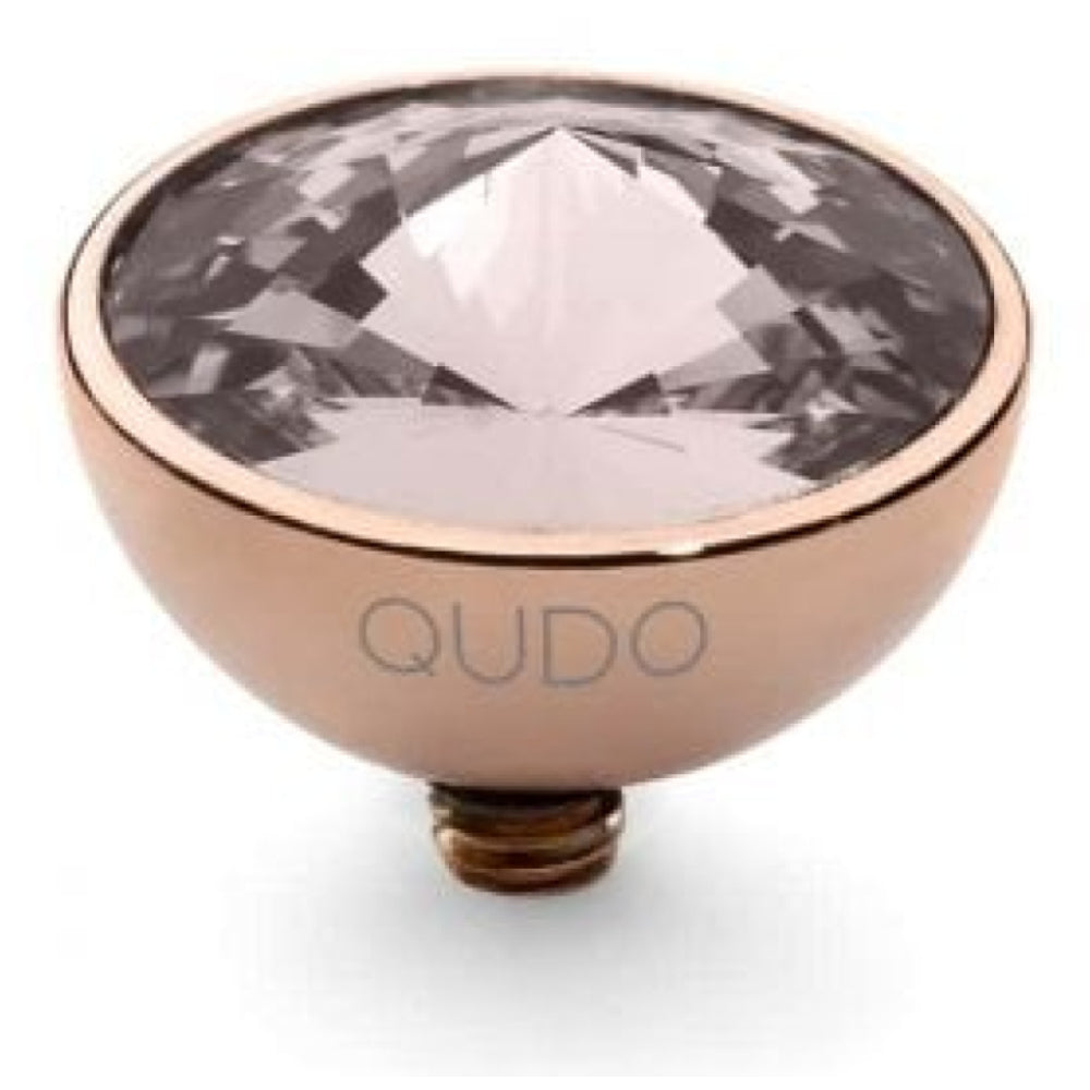 Famosa Rose Gold 11.5mm Bottone Ring Top Light Amethyst