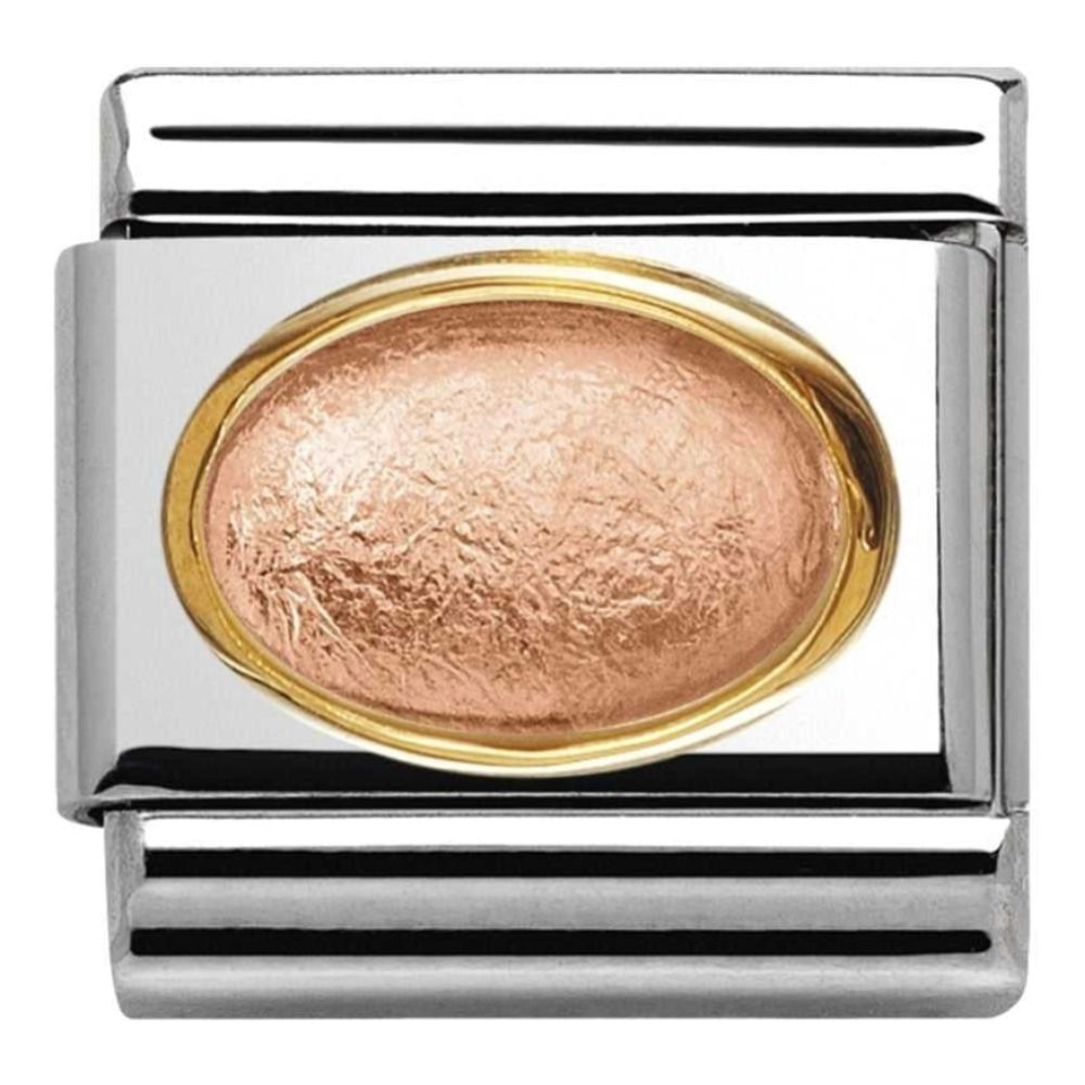 Classic Gold Set Rose Stone Link