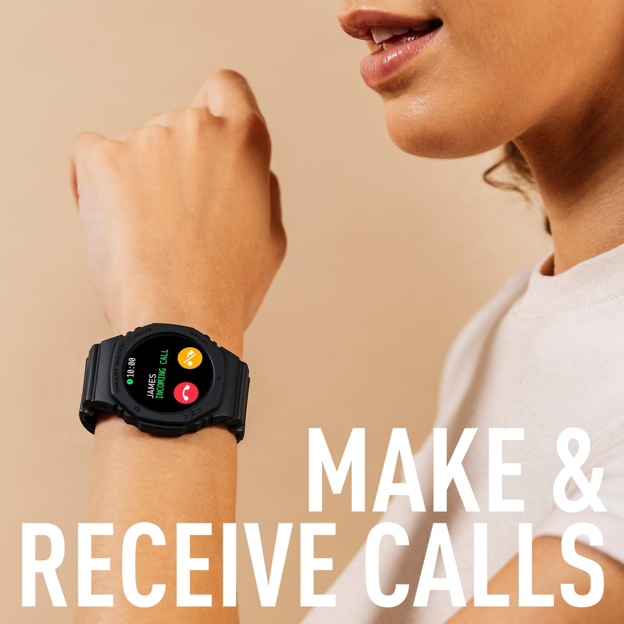 Series 26 Black Smart Sports Calling Watch
