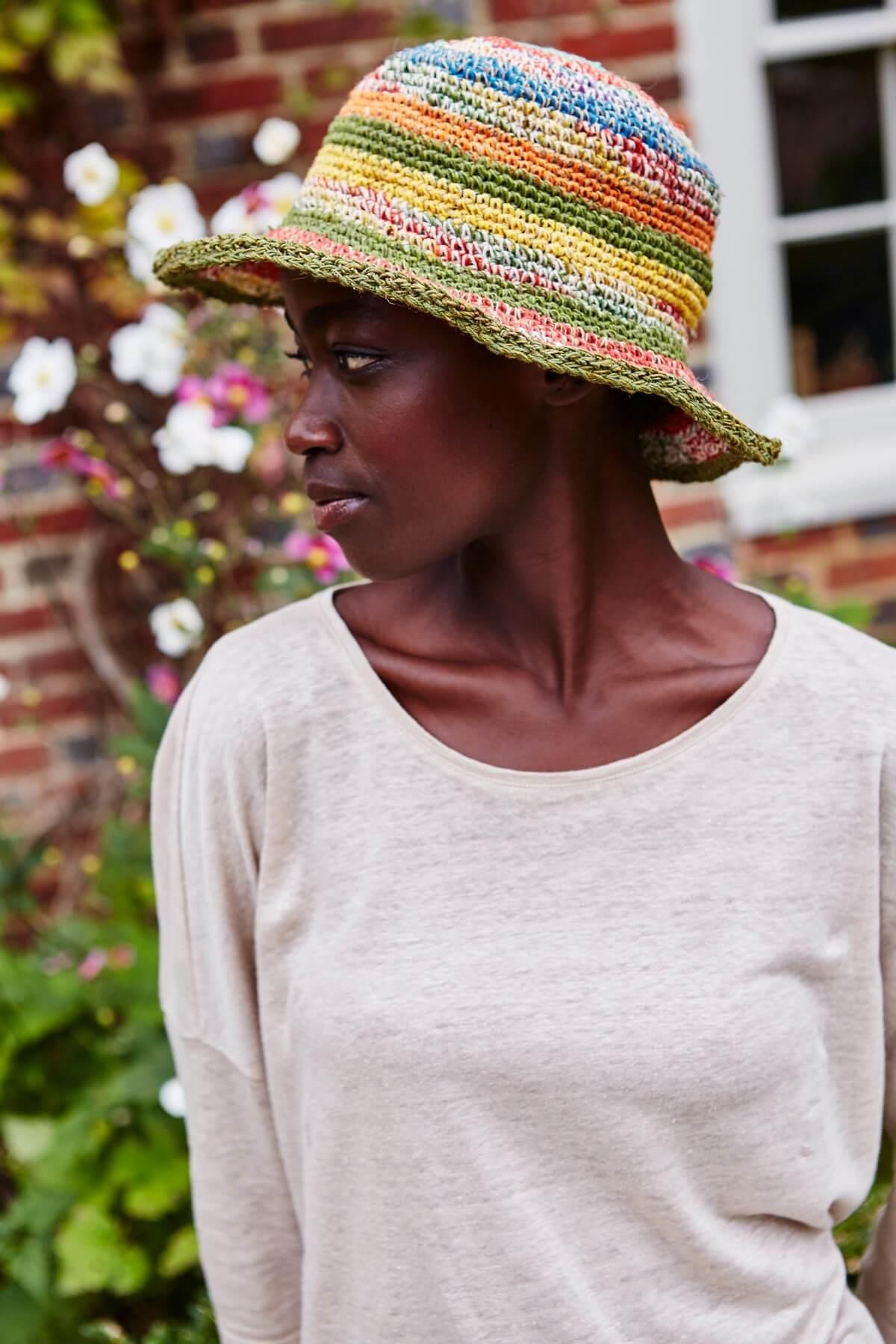 Striped Hemp/Cotton Hat