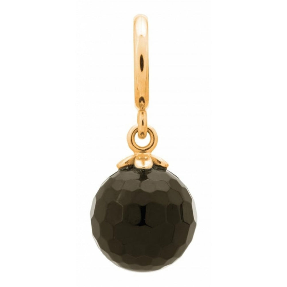 Black Crystal Ball Pendant Charm