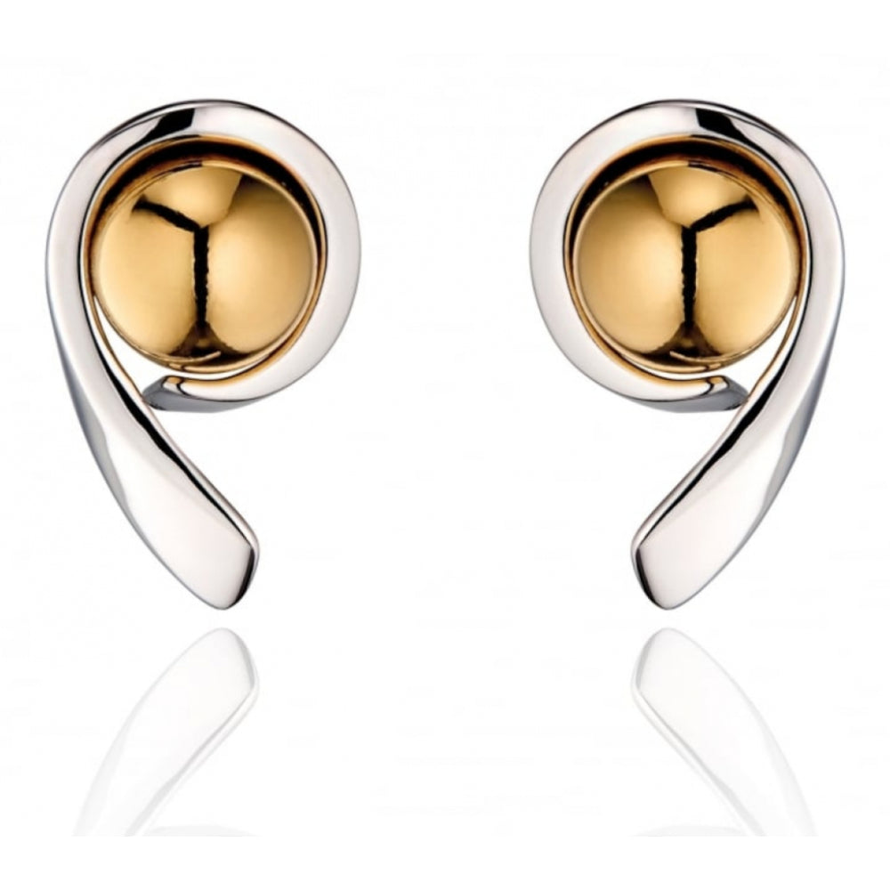 Ribbon Ball Stud Earrings