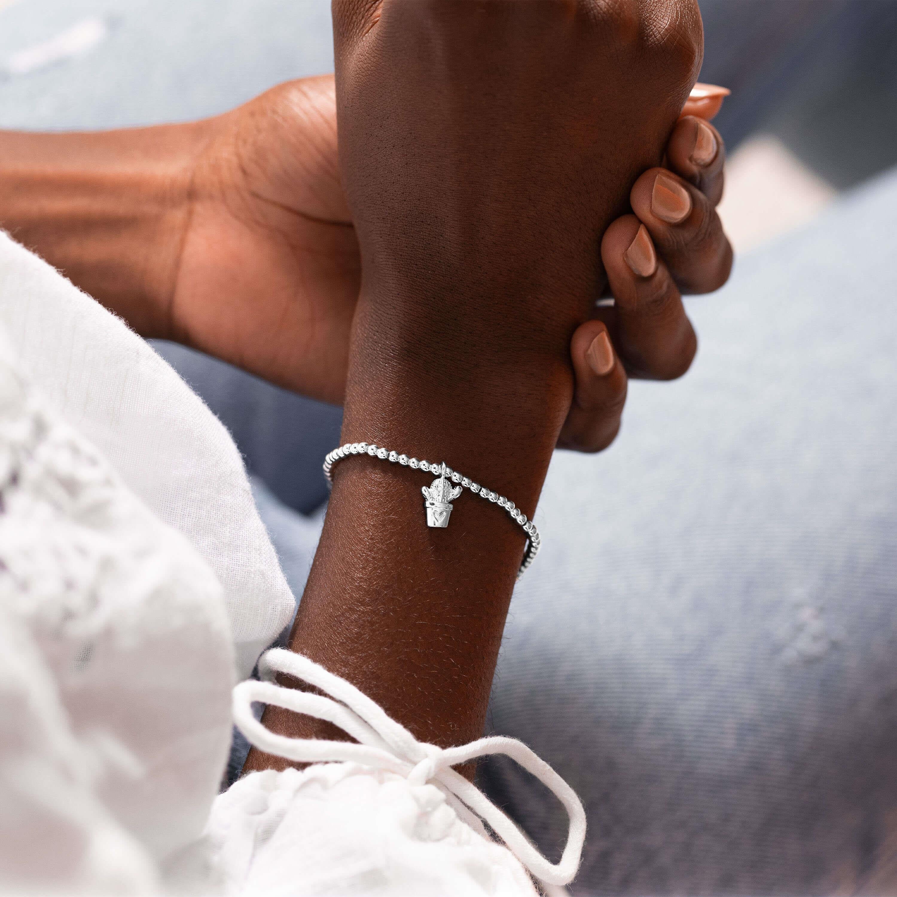 A Little | Plant Lady | Silver | Bracelet | 17.5cm Stretch