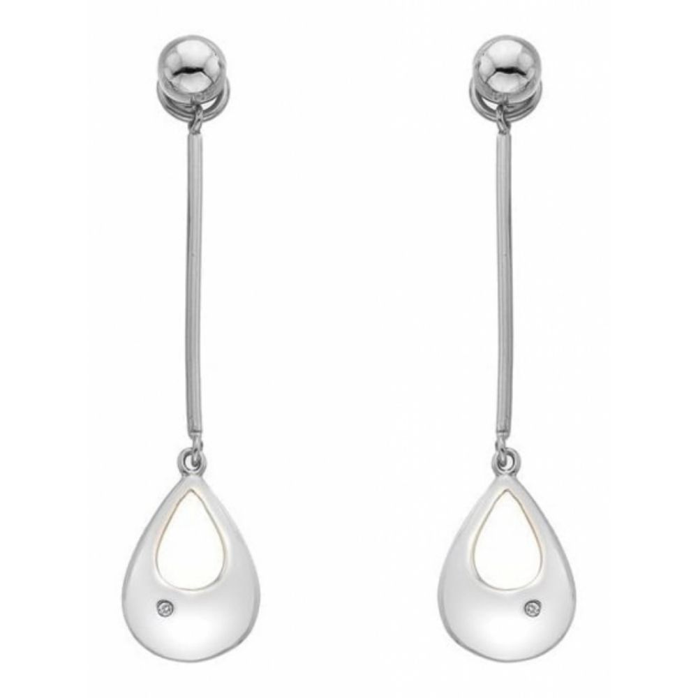 Rose Gold Plated Sterling Silver Large Drop Earrings