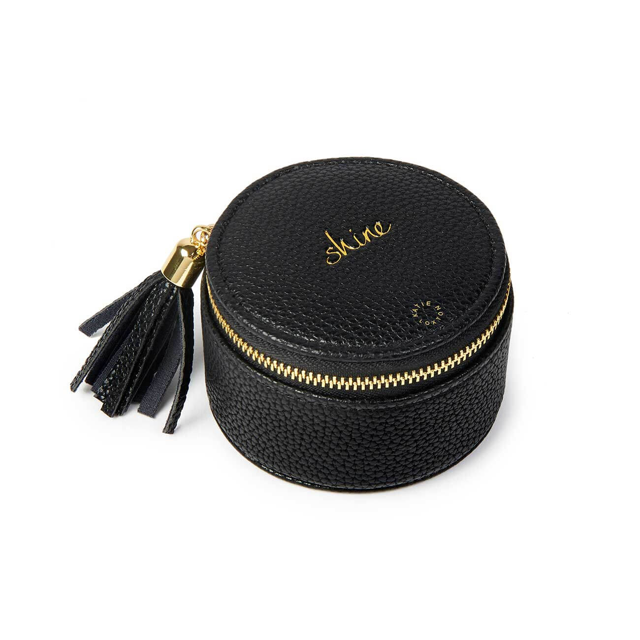 Tassel Small Circle Jewellery Box | Shine | Black