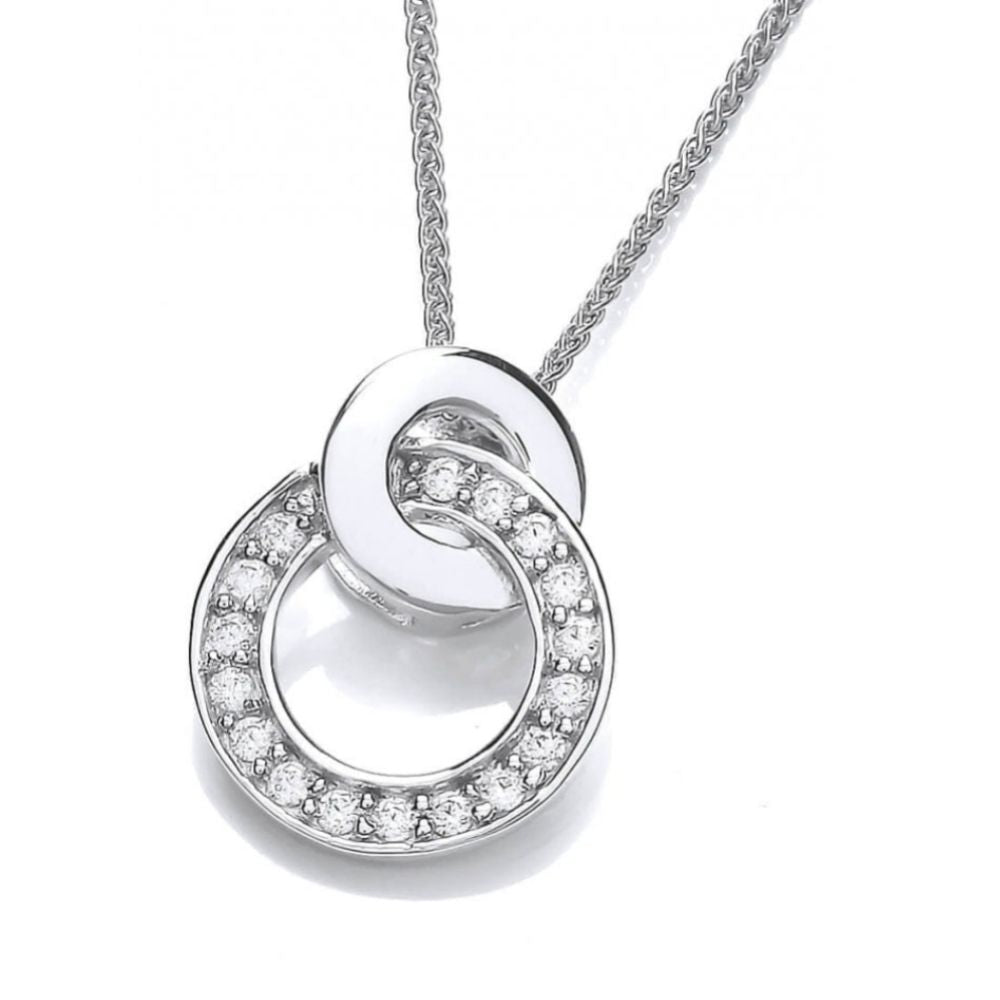 Silver And CZ Mint Pendant