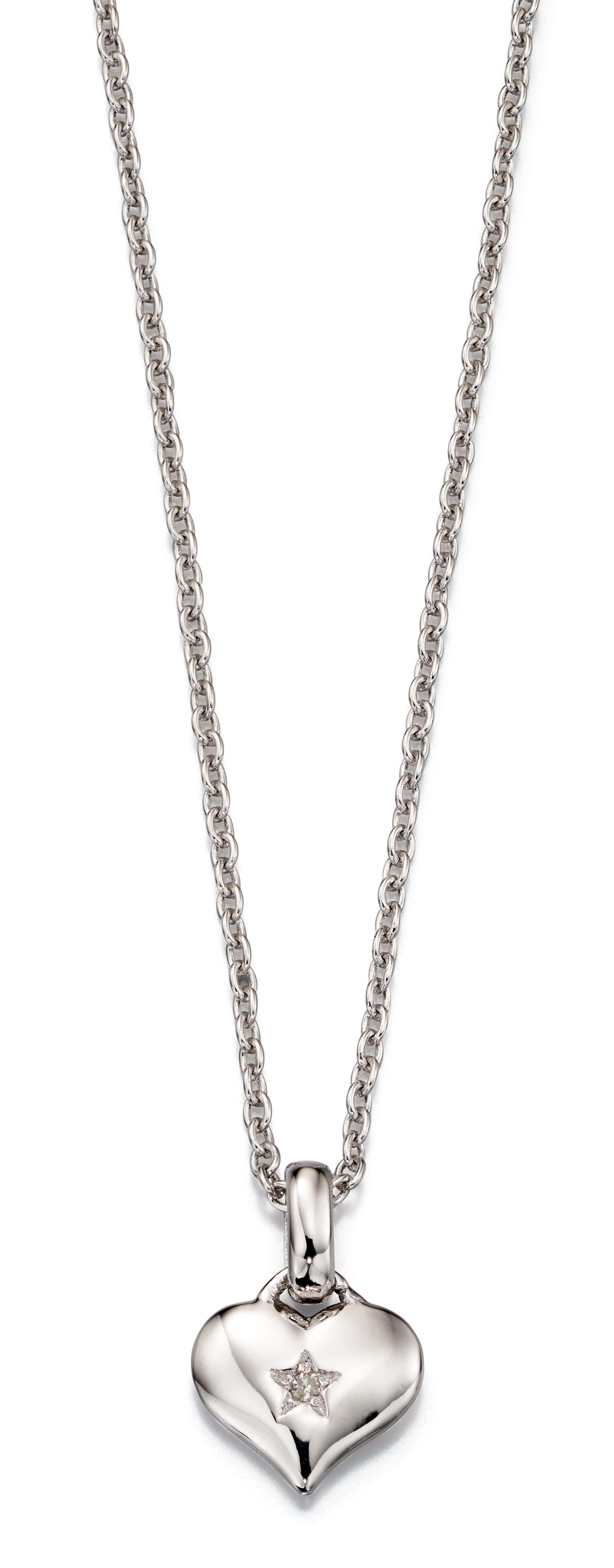Bella - Diamond Heart Pendant & Chain Baby Necklace