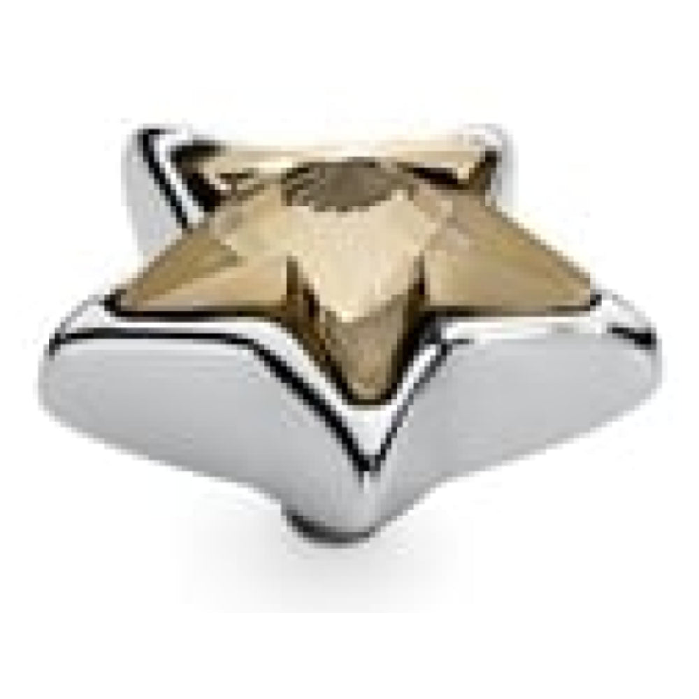Famosa Stellar 13mm Golden Shadow In Stainless Steel Star Ring Top