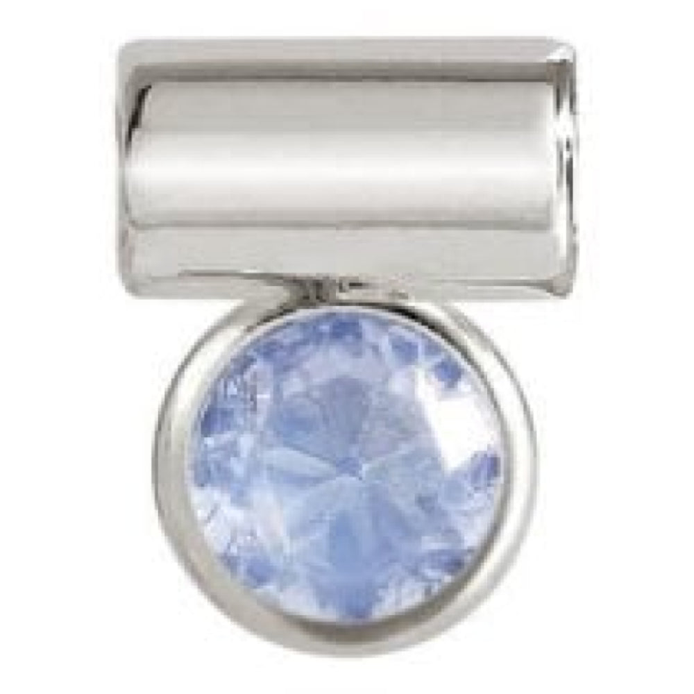 Seimia Round Blue Cubic Zirconia Charm