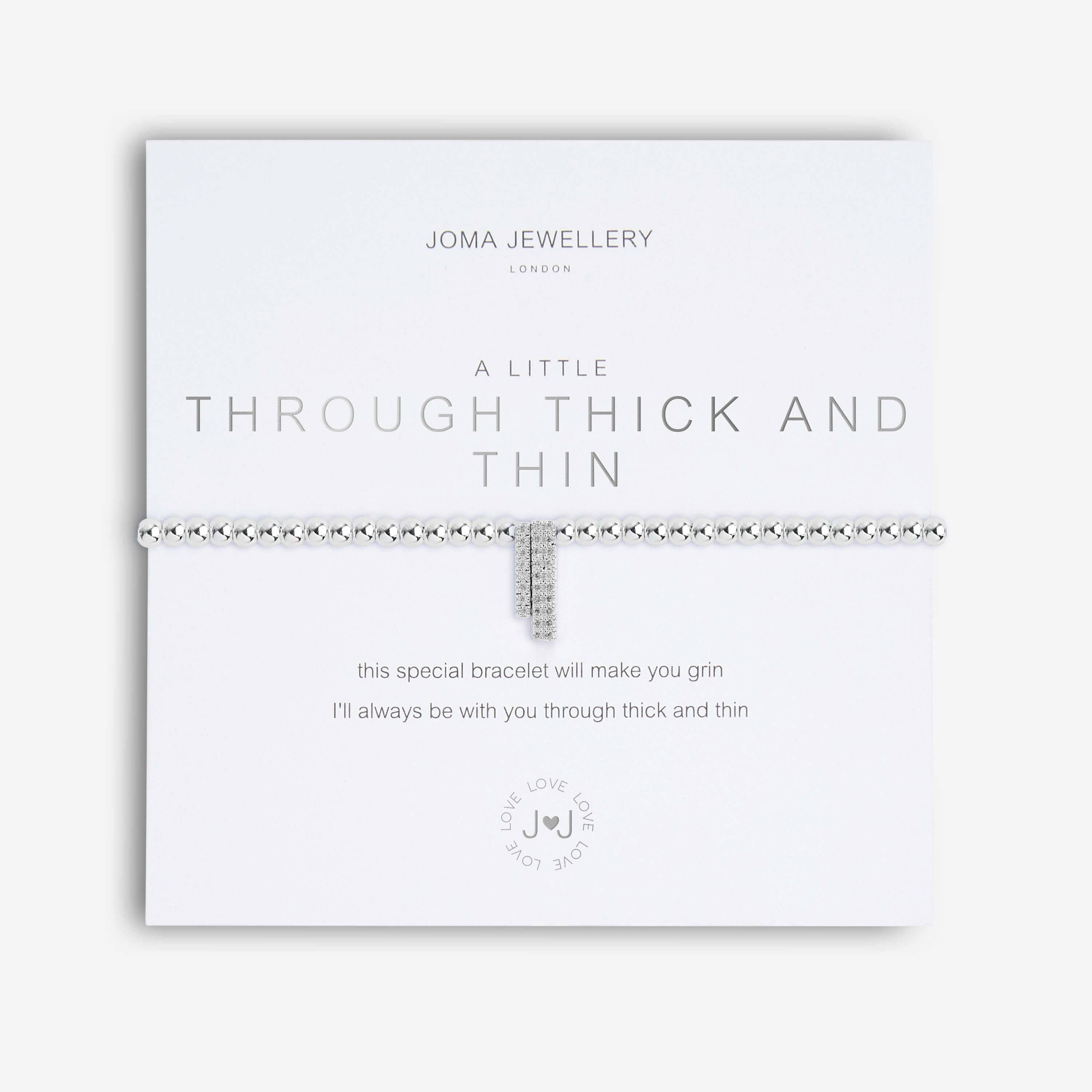 A Little | Through Thick And Thin | Silver | Bracelet | 17.5cm Stretch