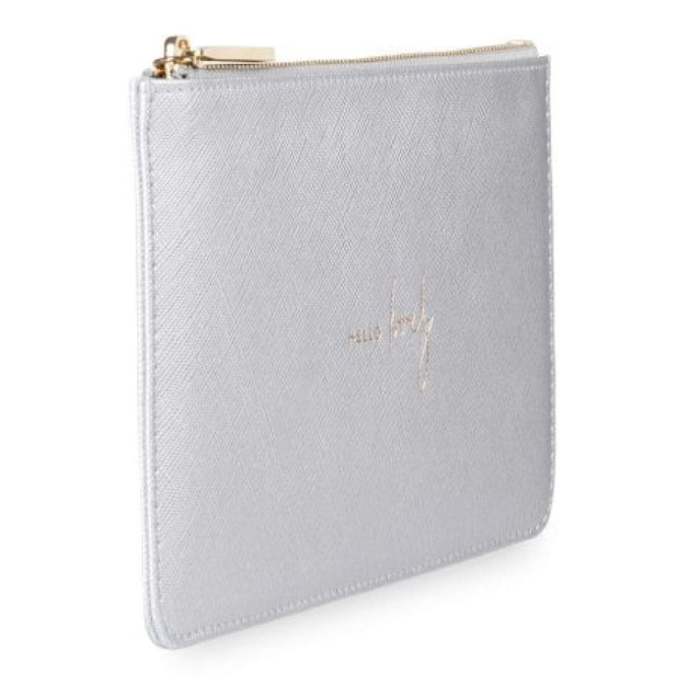 Serena Slim Pouch - Hello Lovely - Metallic Silver - 11x22cm
