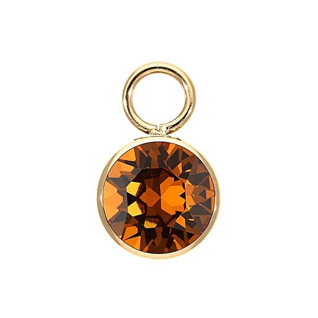 Light Amber Charm BOTTONE 10mm (G/P)