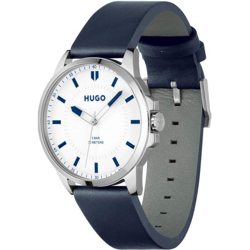 FIRST White Dial & Blue Leather Strap Gents Watch