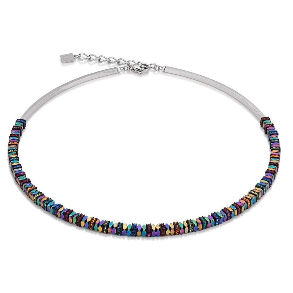Multi Coloured Pillow Tile Necklace