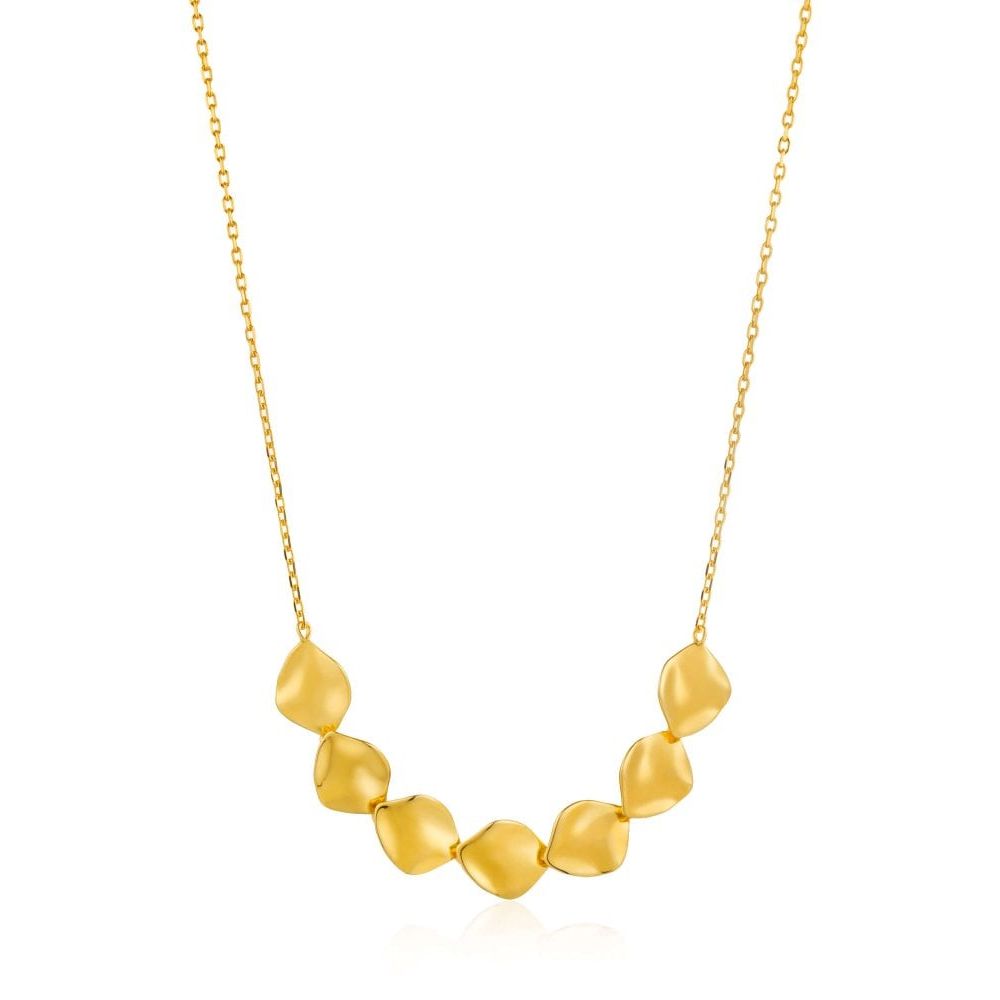 Crush Multiple Discs Necklace Gold