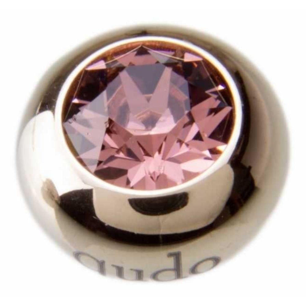 Famosa Gold 10mm Tondo Ring Top Blush Rose