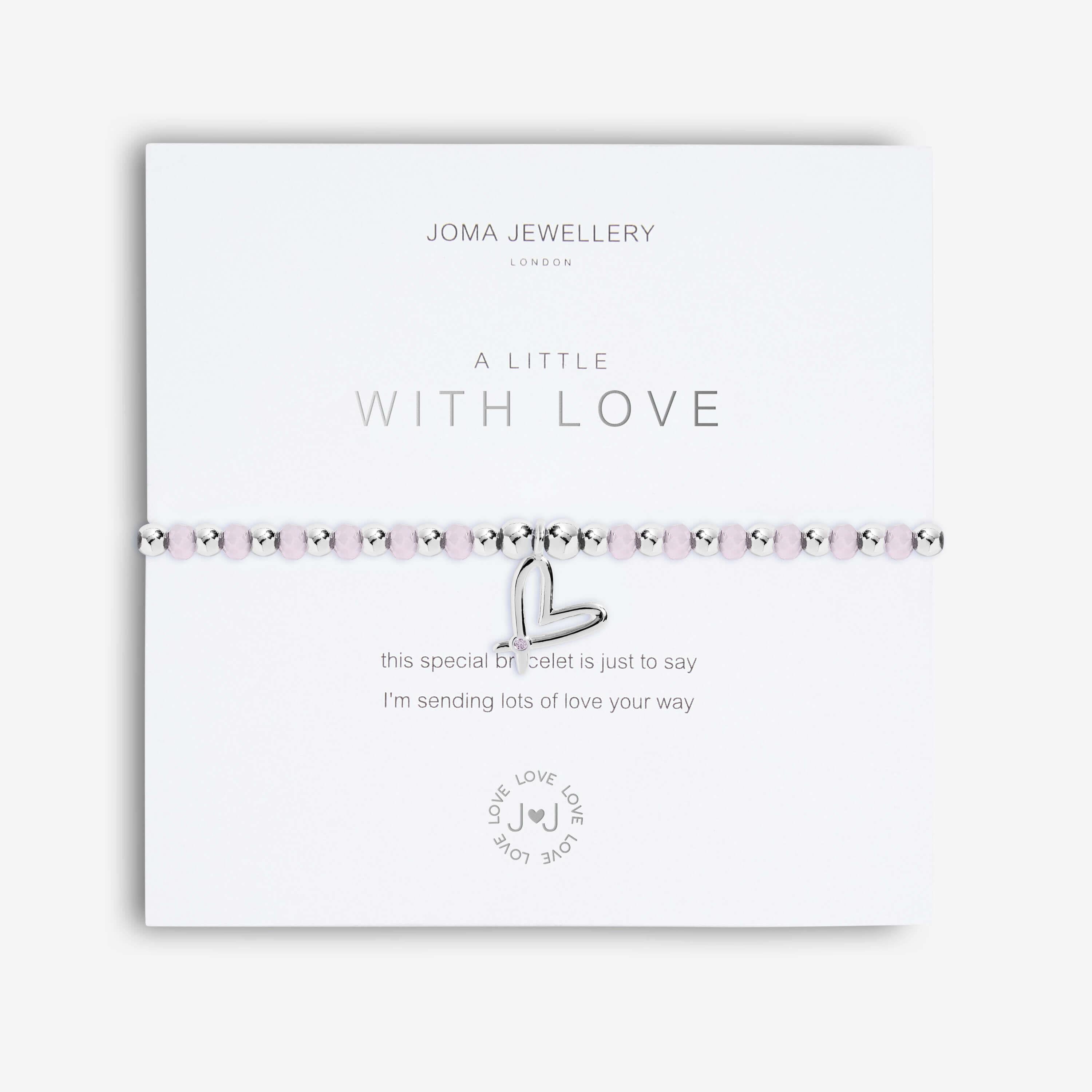 Colour Pop A Little | With Love | Silver | Bracelet | 17.5cm Stretch