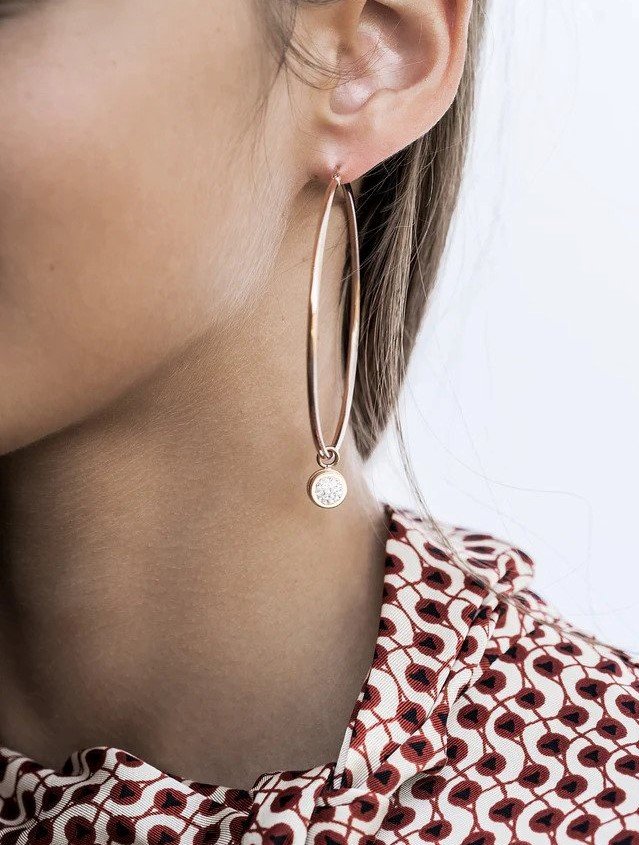 Light Sapphire Opal Charm BOTTONE 10mm (RG/P)