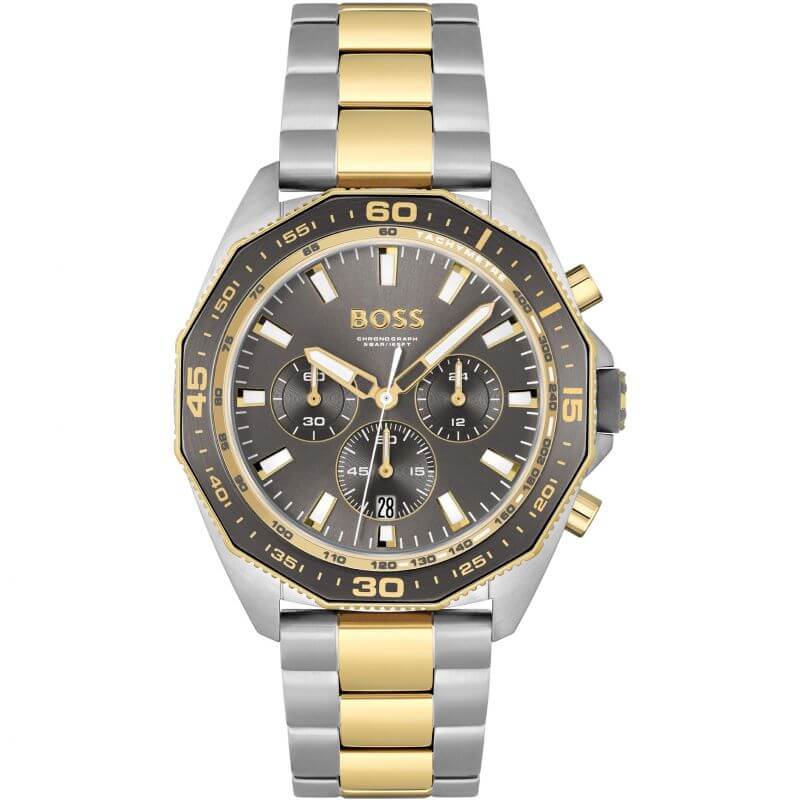 Energy Grey Chronograph Dial Two Tone Strap Watch