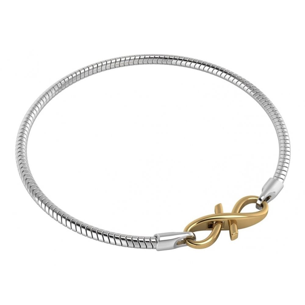 20cm Gold Plated Sterling Silver Endless Logo Bracelet