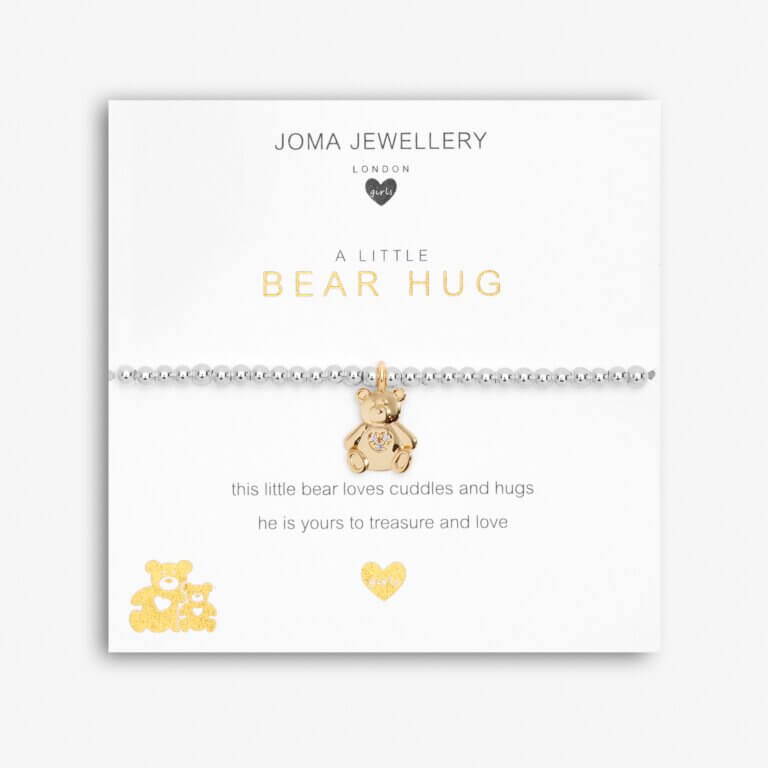 A Little | Bear Hug | Silver | Bracelet | 15.5cm Stretch