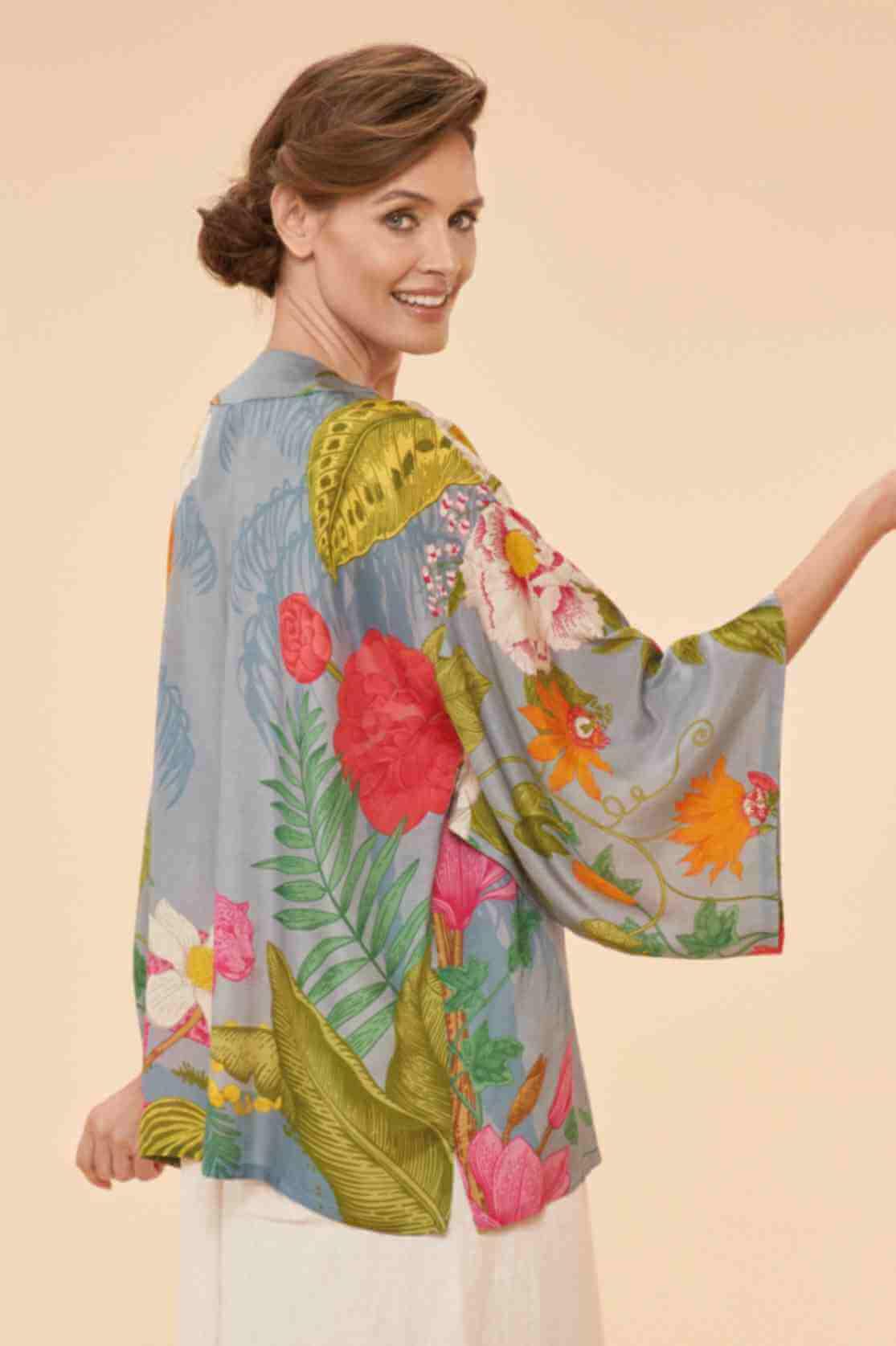 Tropical Floral & Fauna Jacket - Lavender