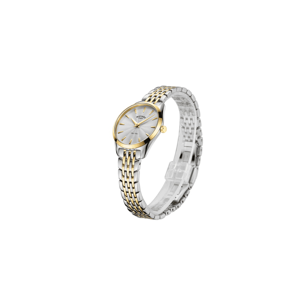 Ultra Slim Ladies Two Tone Bracelet Watch