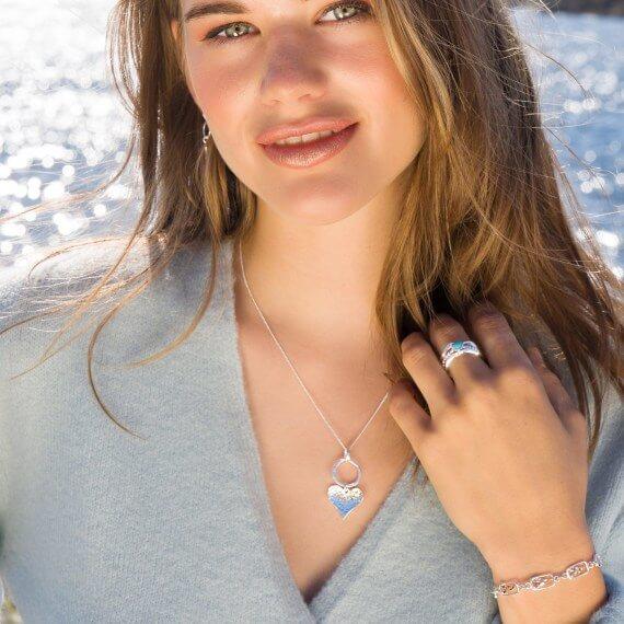 Origins Circle & Heart Pendant Necklace
