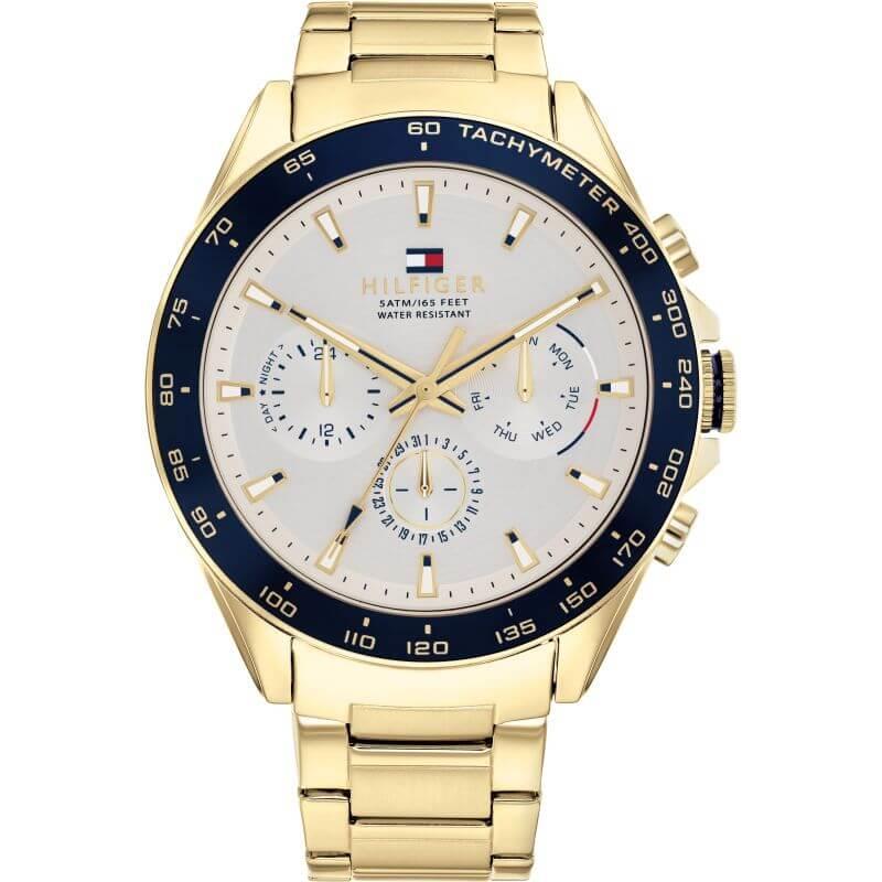 Owen White Dial Gold Tone Bracelet Gents Watch