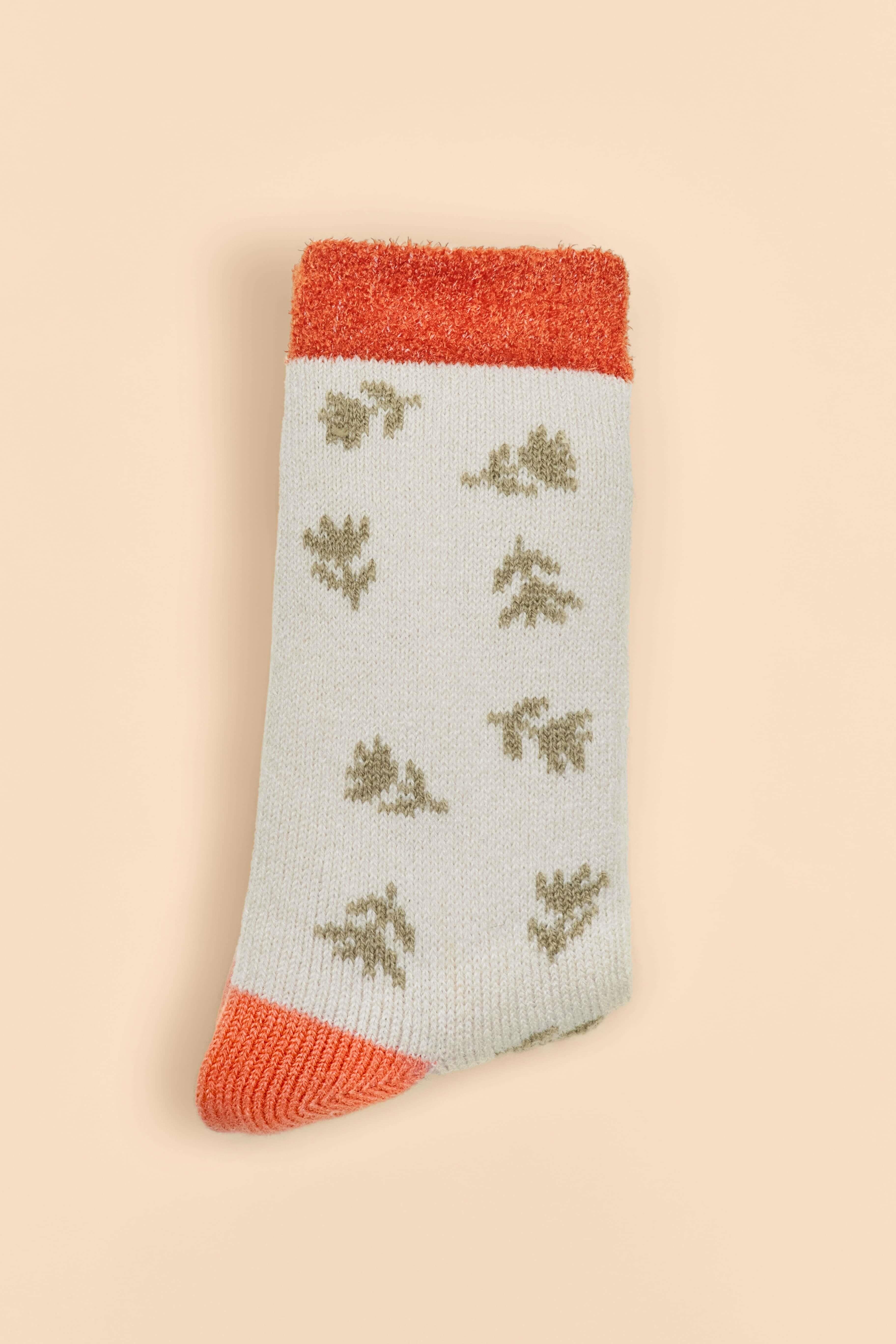 Happy Hedgehog Cosy Socks - Cream