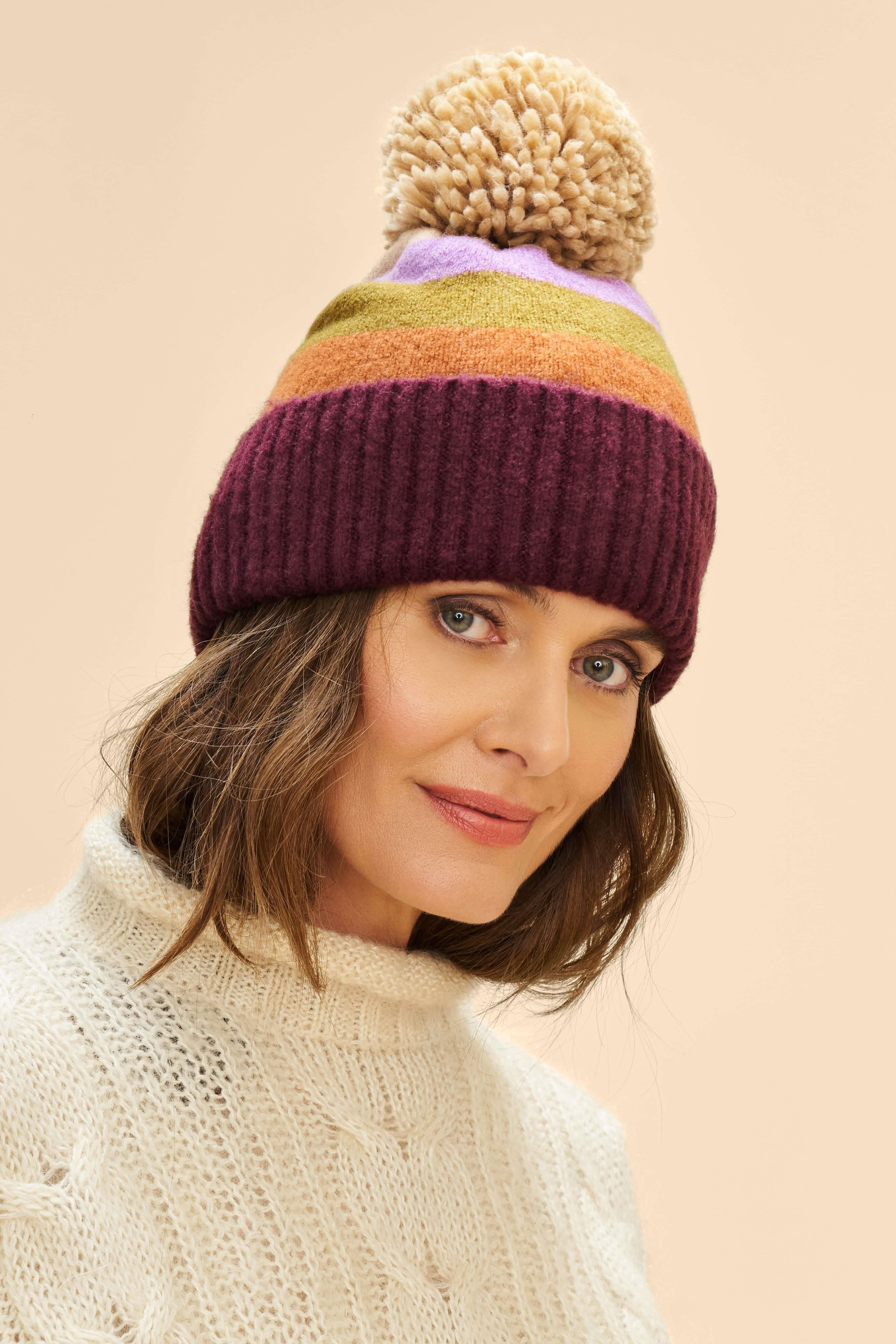 Ladies Lilia Bobble Hat - Mixed Vintage