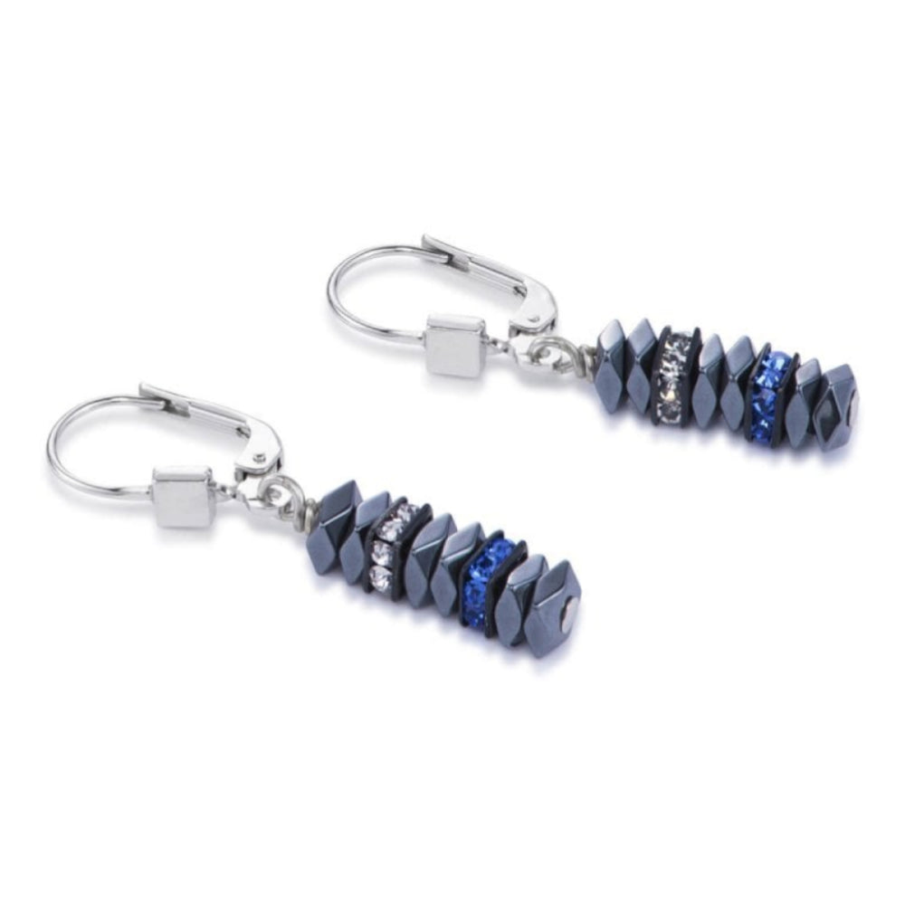 Geo Cube Multicolour Crystals Fancy Pierced Earrings